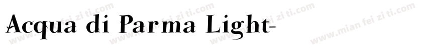 Acqua di Parma Light字体转换